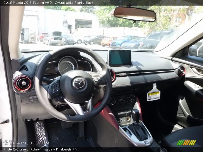 Crystal White Pearl / Black 2016 Mazda CX-3 Touring AWD