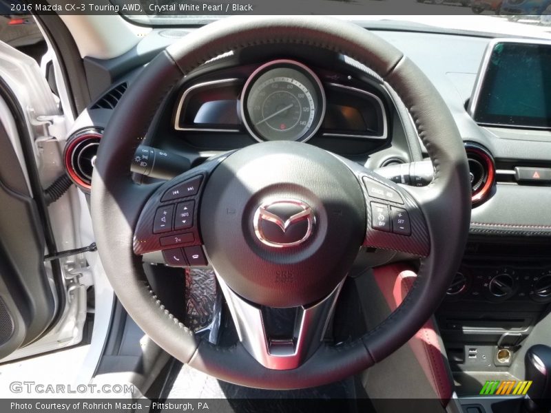 Crystal White Pearl / Black 2016 Mazda CX-3 Touring AWD