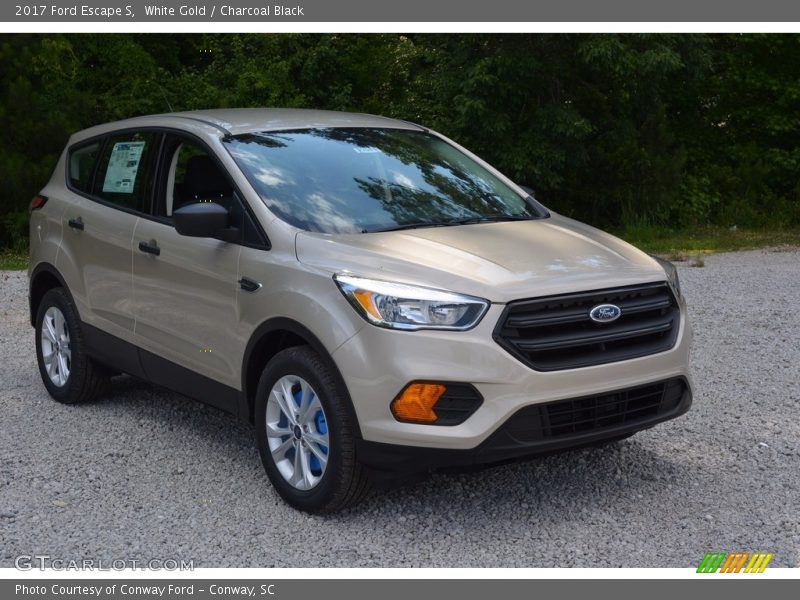 White Gold / Charcoal Black 2017 Ford Escape S