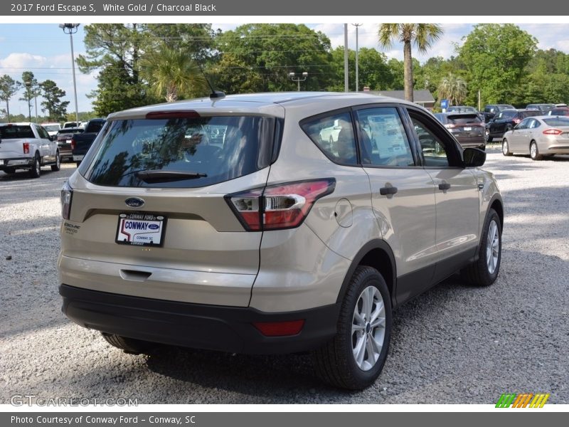 White Gold / Charcoal Black 2017 Ford Escape S