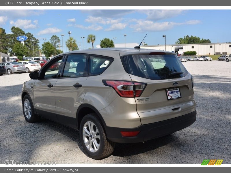 White Gold / Charcoal Black 2017 Ford Escape S