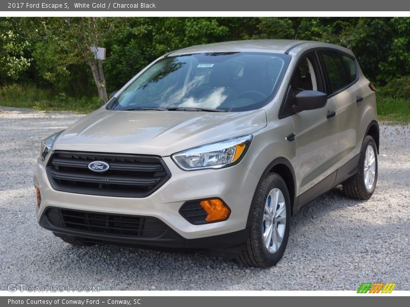 White Gold / Charcoal Black 2017 Ford Escape S