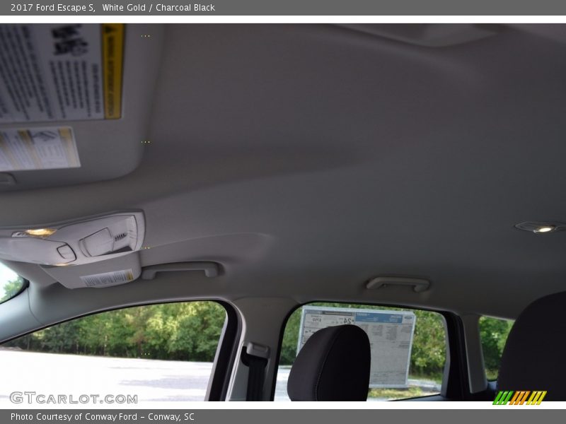 White Gold / Charcoal Black 2017 Ford Escape S