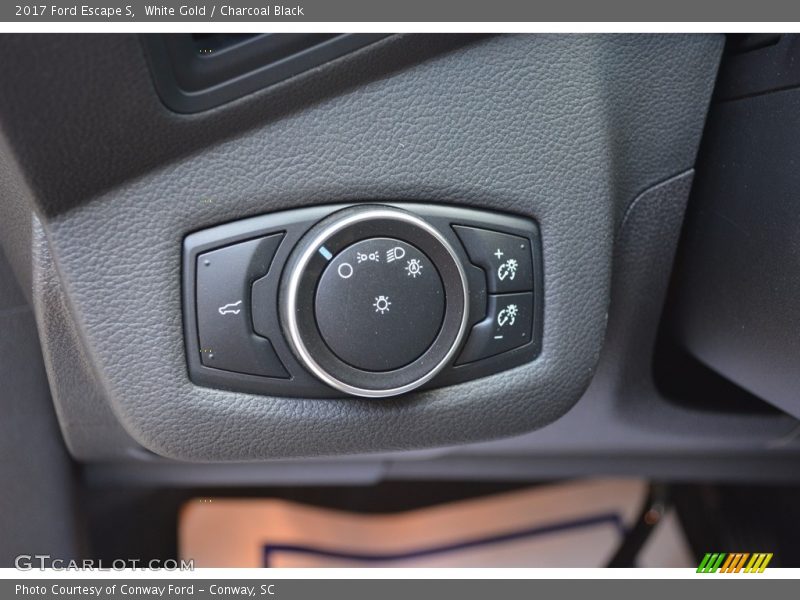 White Gold / Charcoal Black 2017 Ford Escape S