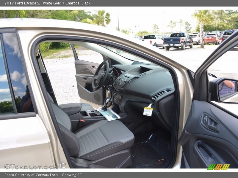 White Gold / Charcoal Black 2017 Ford Escape S