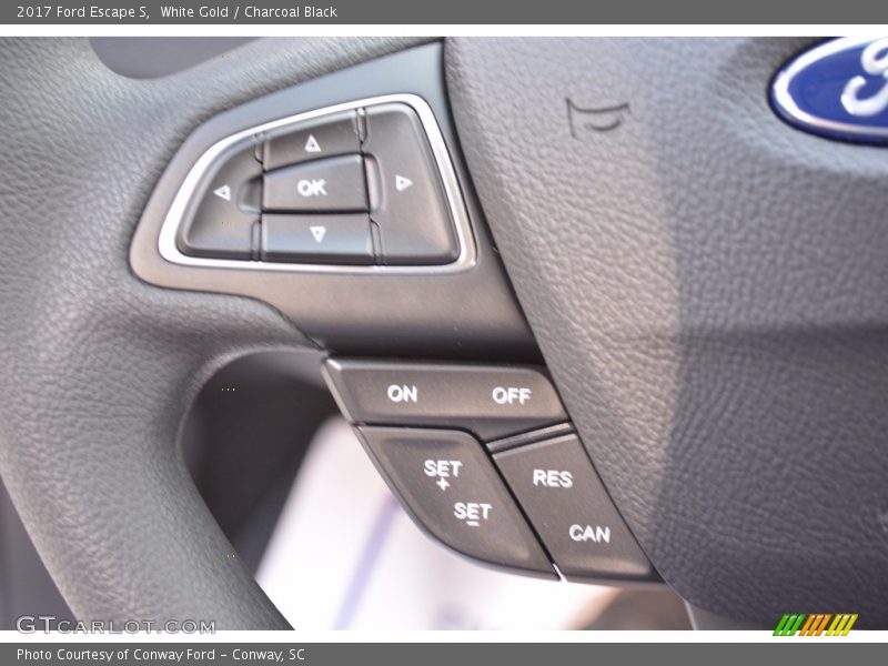 White Gold / Charcoal Black 2017 Ford Escape S