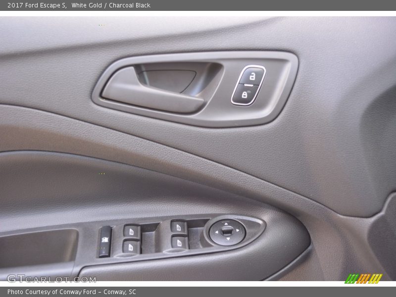 White Gold / Charcoal Black 2017 Ford Escape S
