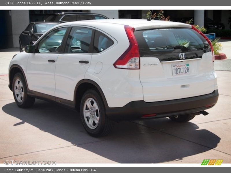 White Diamond Pearl / Gray 2014 Honda CR-V LX