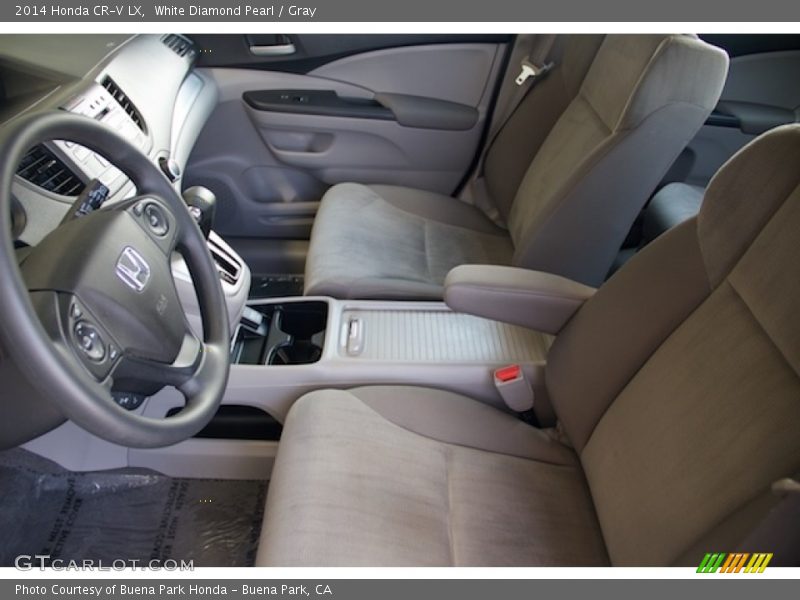 White Diamond Pearl / Gray 2014 Honda CR-V LX