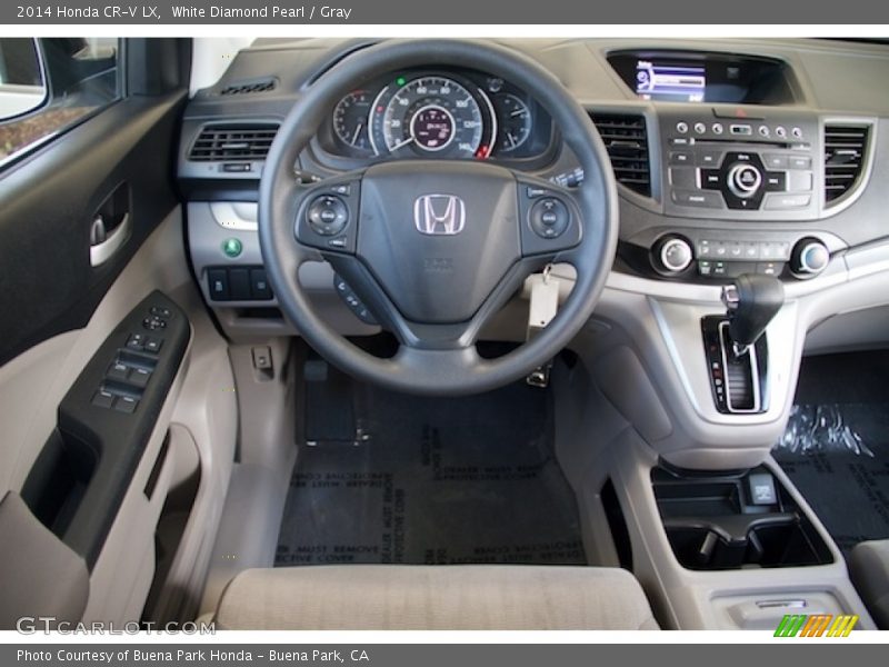 White Diamond Pearl / Gray 2014 Honda CR-V LX