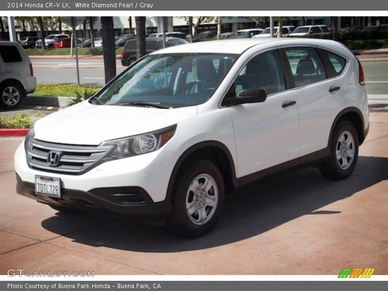 White Diamond Pearl / Gray 2014 Honda CR-V LX
