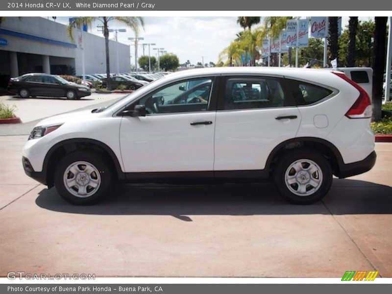 White Diamond Pearl / Gray 2014 Honda CR-V LX