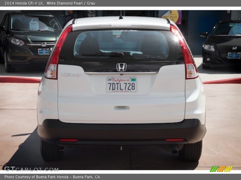 White Diamond Pearl / Gray 2014 Honda CR-V LX