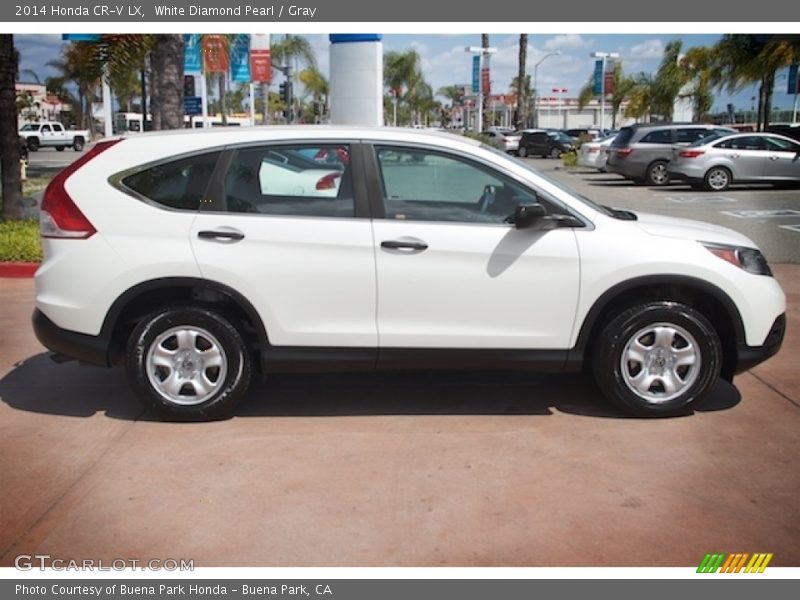 White Diamond Pearl / Gray 2014 Honda CR-V LX