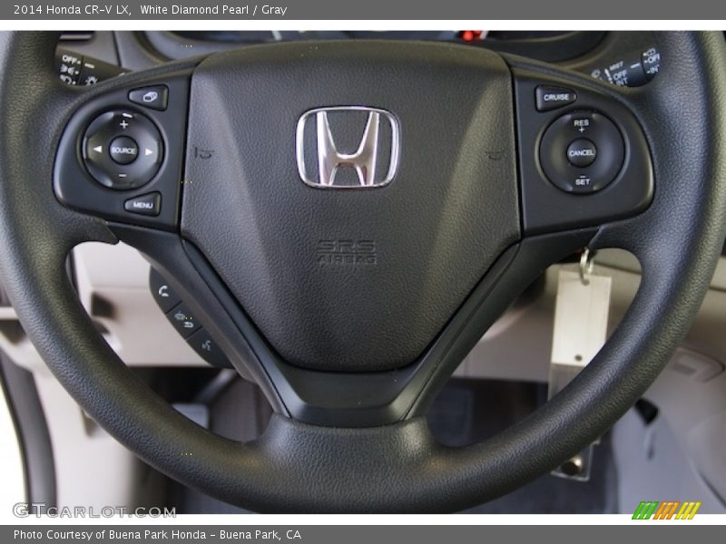 White Diamond Pearl / Gray 2014 Honda CR-V LX