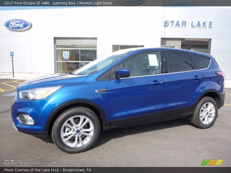 Lightning Blue / Medium Light Stone 2017 Ford Escape SE 4WD