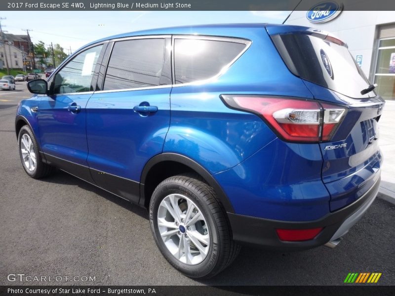 Lightning Blue / Medium Light Stone 2017 Ford Escape SE 4WD