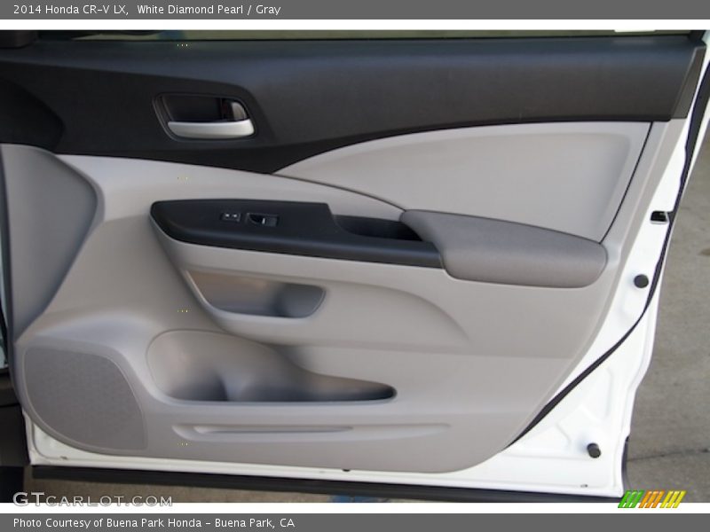 White Diamond Pearl / Gray 2014 Honda CR-V LX
