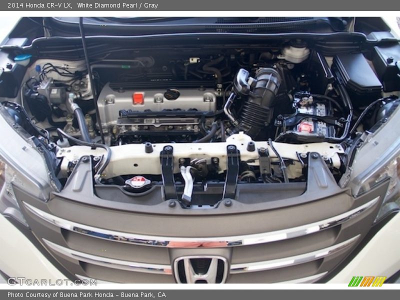 White Diamond Pearl / Gray 2014 Honda CR-V LX
