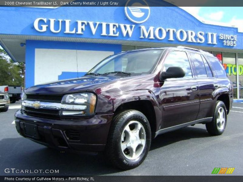 Dark Cherry Metallic / Light Gray 2008 Chevrolet TrailBlazer LS