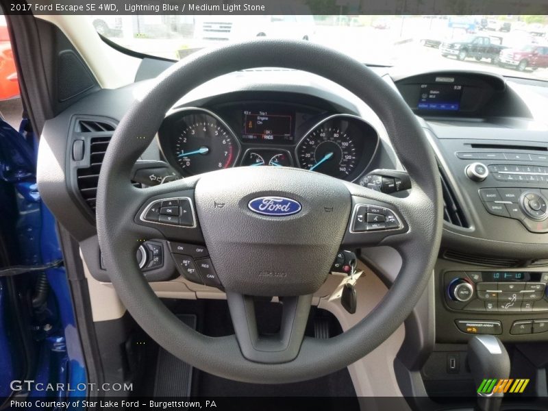 Lightning Blue / Medium Light Stone 2017 Ford Escape SE 4WD