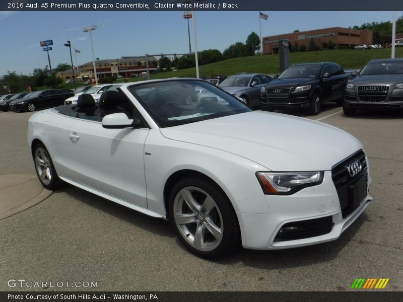 Glacier White Metallic / Black 2016 Audi A5 Premium Plus quattro Convertible