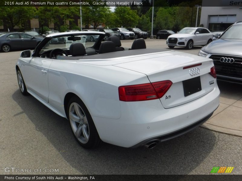 Glacier White Metallic / Black 2016 Audi A5 Premium Plus quattro Convertible