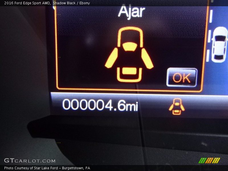Shadow Black / Ebony 2016 Ford Edge Sport AWD