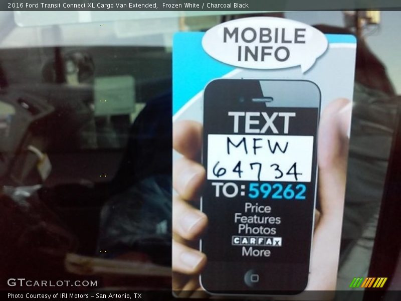 Frozen White / Charcoal Black 2016 Ford Transit Connect XL Cargo Van Extended