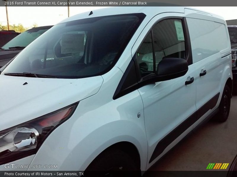 Frozen White / Charcoal Black 2016 Ford Transit Connect XL Cargo Van Extended