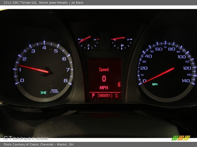 Merlot Jewel Metallic / Jet Black 2011 GMC Terrain SLE