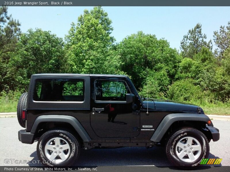 Black / Black 2016 Jeep Wrangler Sport