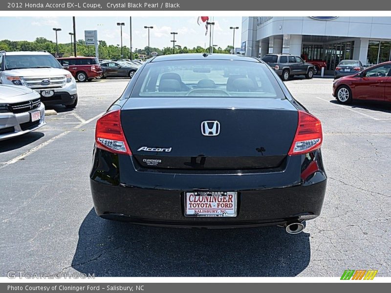 Crystal Black Pearl / Black 2012 Honda Accord EX-L Coupe