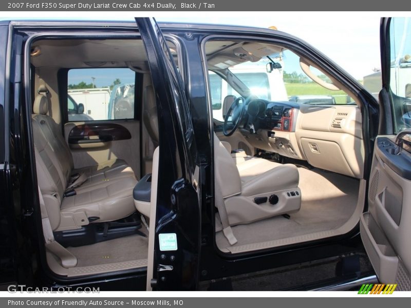 Black / Tan 2007 Ford F350 Super Duty Lariat Crew Cab 4x4 Dually