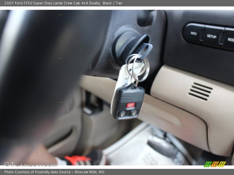 Black / Tan 2007 Ford F350 Super Duty Lariat Crew Cab 4x4 Dually