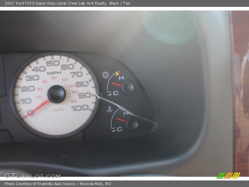 Black / Tan 2007 Ford F350 Super Duty Lariat Crew Cab 4x4 Dually