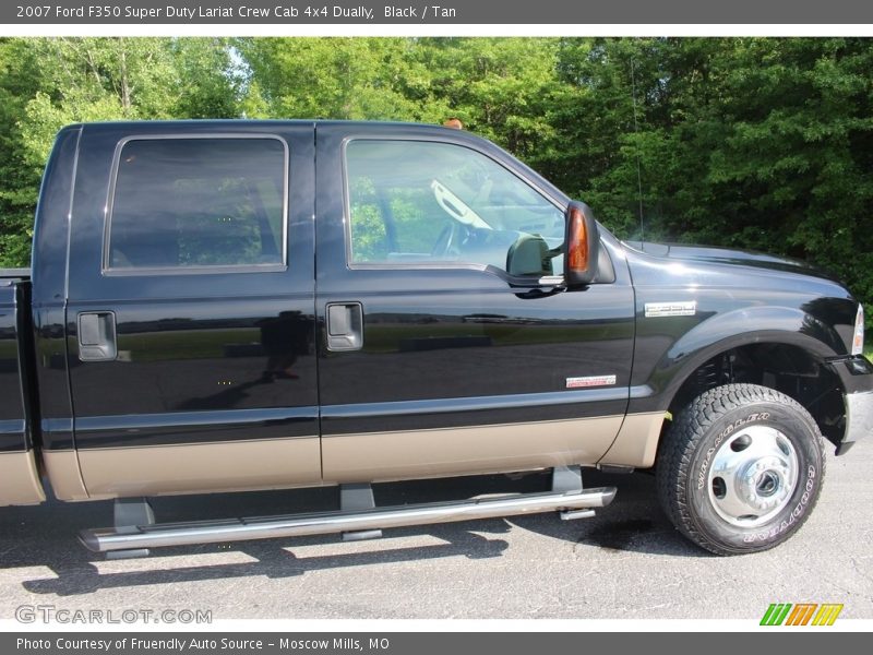 Black / Tan 2007 Ford F350 Super Duty Lariat Crew Cab 4x4 Dually