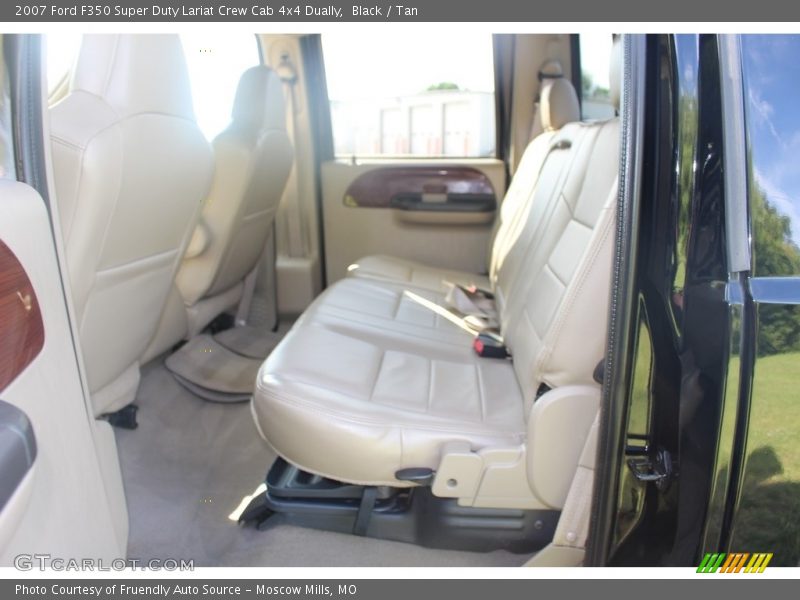 Black / Tan 2007 Ford F350 Super Duty Lariat Crew Cab 4x4 Dually