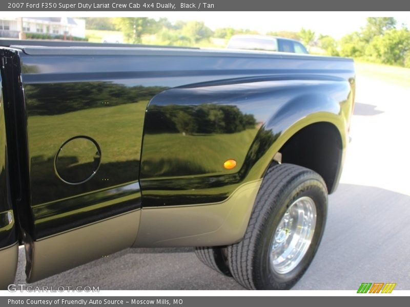 Black / Tan 2007 Ford F350 Super Duty Lariat Crew Cab 4x4 Dually