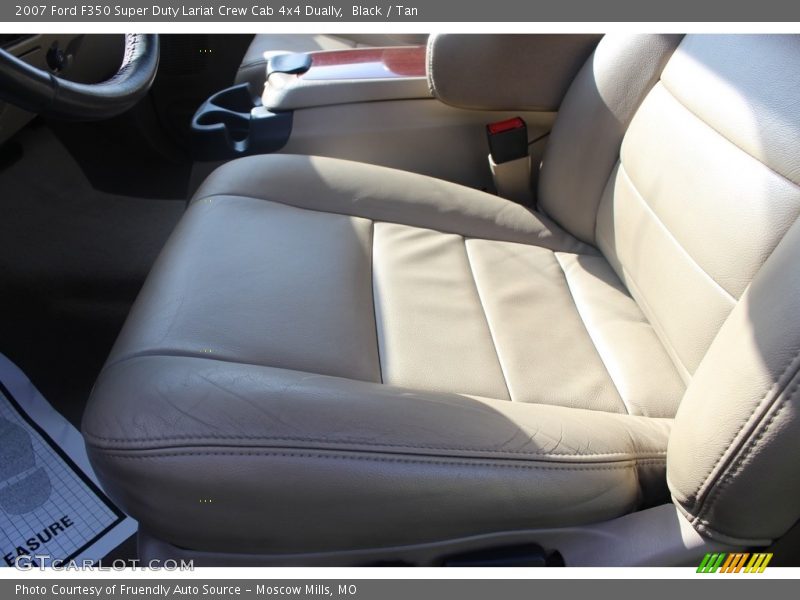 Black / Tan 2007 Ford F350 Super Duty Lariat Crew Cab 4x4 Dually