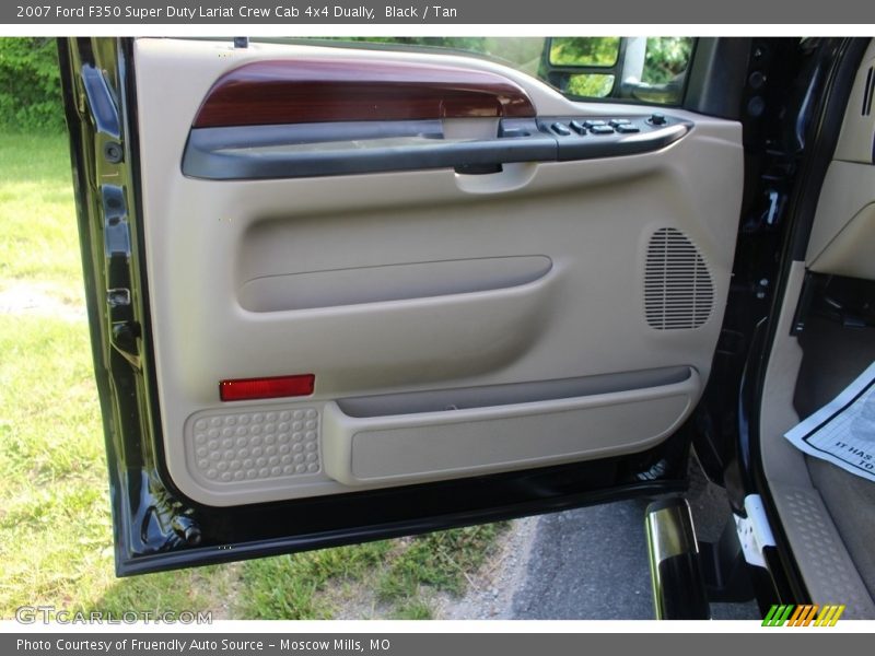Black / Tan 2007 Ford F350 Super Duty Lariat Crew Cab 4x4 Dually