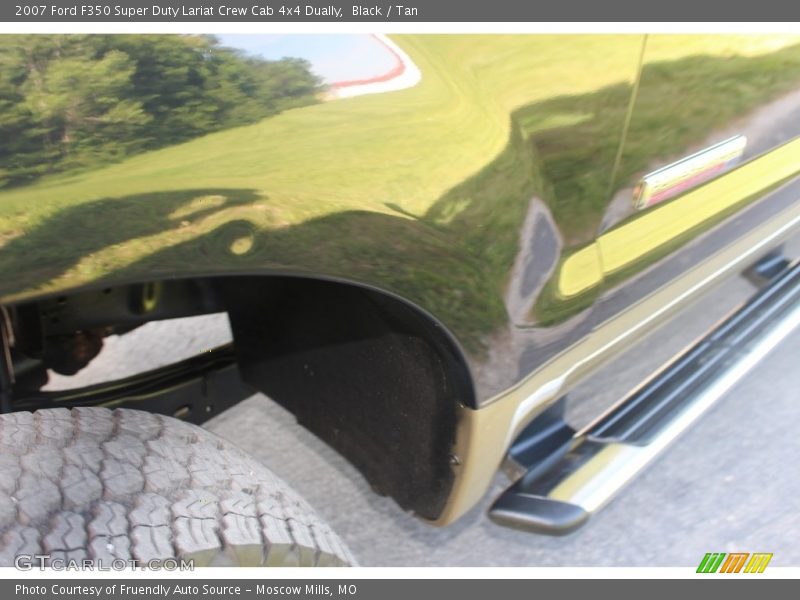Black / Tan 2007 Ford F350 Super Duty Lariat Crew Cab 4x4 Dually