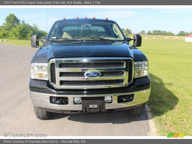 Black / Tan 2007 Ford F350 Super Duty Lariat Crew Cab 4x4 Dually