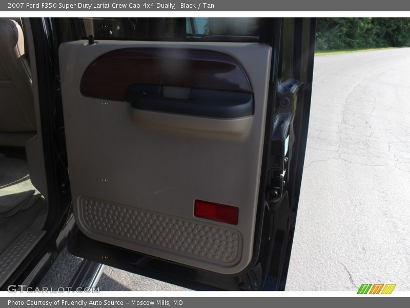 Black / Tan 2007 Ford F350 Super Duty Lariat Crew Cab 4x4 Dually