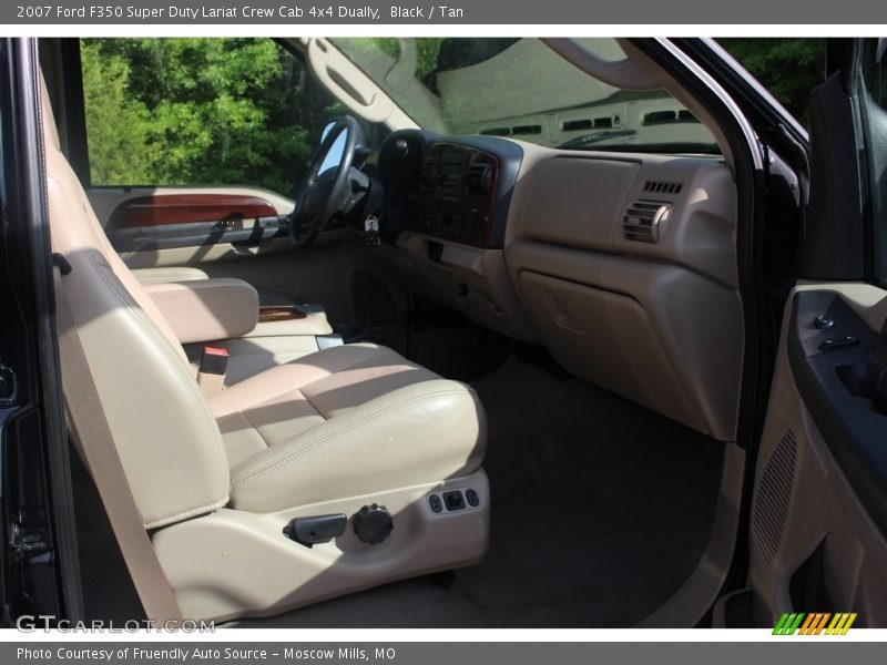 Black / Tan 2007 Ford F350 Super Duty Lariat Crew Cab 4x4 Dually