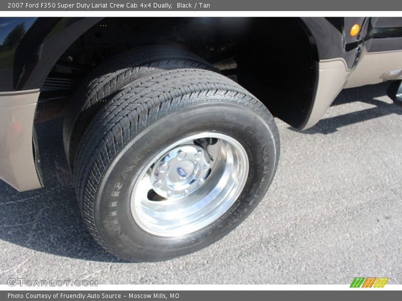 Black / Tan 2007 Ford F350 Super Duty Lariat Crew Cab 4x4 Dually