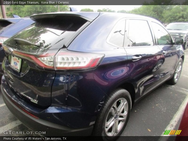 Kona Blue / Ceramic 2016 Ford Edge Titanium
