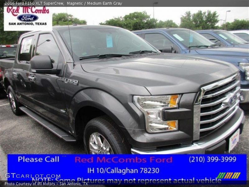 Magnetic / Medium Earth Gray 2016 Ford F150 XLT SuperCrew