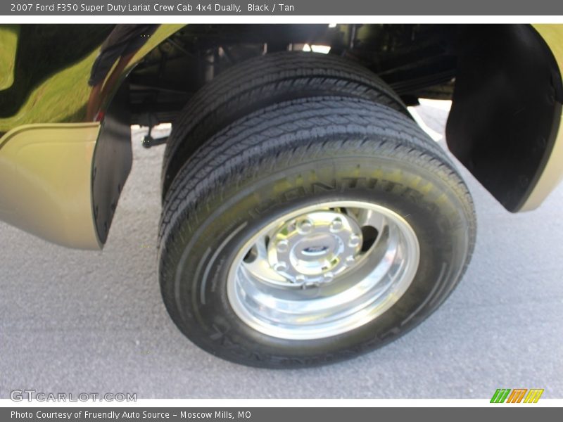 Black / Tan 2007 Ford F350 Super Duty Lariat Crew Cab 4x4 Dually