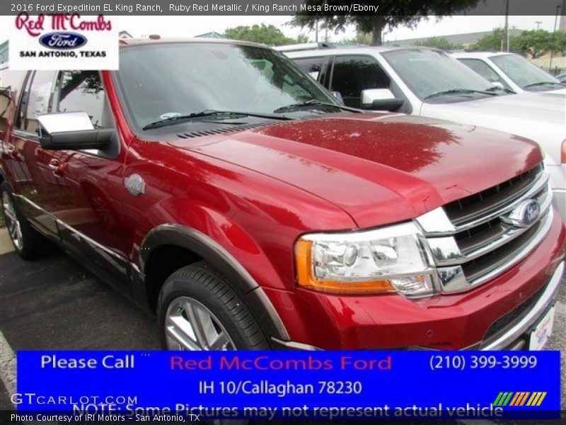 Ruby Red Metallic / King Ranch Mesa Brown/Ebony 2016 Ford Expedition EL King Ranch